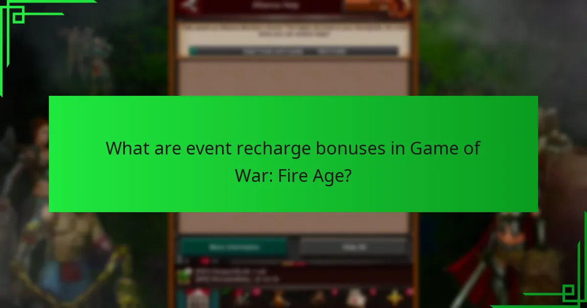 Which event recharge bonuses offer the best value?