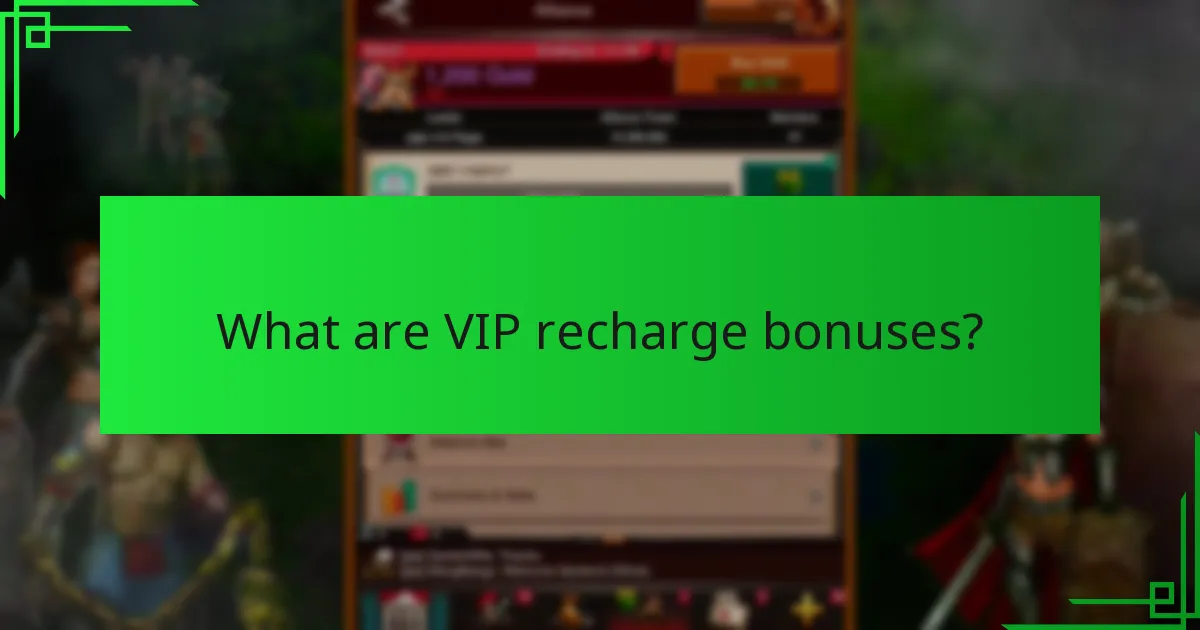 What are the terms and conditions of VIP recharge bonuses?